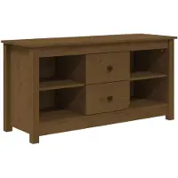 vidaXL Tv-meubel 103x36,5x52 cm massief grenenhout honingbruin