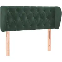 vidaXL Hoofdbord met randen 93x23x78/88 cm fluweel donkergroen
