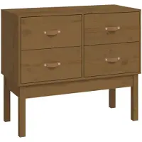 vidaXL Wandkast 90x40x78 cm massief grenenhout honingbruin