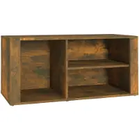 vidaXL - Schoenenkast - 100x35x45 - cm - bewerkt - hout - gerookt - eikenkleurig