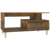 vidaXL Salontafel 90x49x45 cm bewerkt hout gerookt eikenkleurig