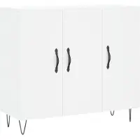 vidaXL Dressoir 90x34x80 cm bewerkt hout wit