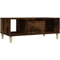 vidaXL Salontafel 90x50x36,5 cm bewerkt hout gerookt eikenkleurig