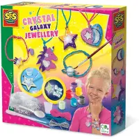 SES Creative Kristal Galaxy - Sieraden - Galaxy thema - Houten bedels en glow in the dark verf