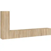vidaXL 3-delige Tv-meubelset bewerkt hout sonoma eikenkleurig