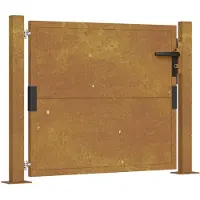 vidaXL Tuinpoort 100 x 100 cm Gepoedercoat staal Zwart Vergrendelbaar