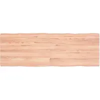 vidaXL Tafelblad natuurlijke rand 120x40x(2-4)cm eikenhout lichtbruin