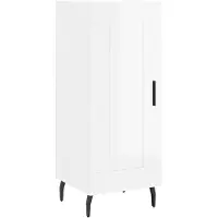 vidaXL Dressoir 34,5x34x90 cm bewerkt hout hoogglans wit