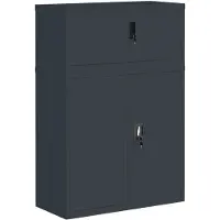 vidaXL Archiefkast 90x40x130 cm staal antracietkleurig