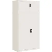 vidaXL Archiefkast 90x40x180 cm staal wit