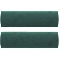 vidaXL Sierkussens 2 st 15x50 cm fluweel donkergroen