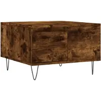 vidaXL Salontafel 55x55x36,5 cm bewerkt hout gerookt eikenkleurig