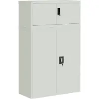 vidaXL Archiefkast 90x40x145 cm staal lichtgrijs