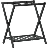 vidaXL Bagagerek 68x38x58 cm bamboe zwart