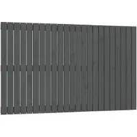 vidaXL Wandhoofdbord 147x3x90 cm massief grenenhout grijs