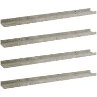 vidaXL Wandschappen 4 st 80x9x3 cm betongrijs