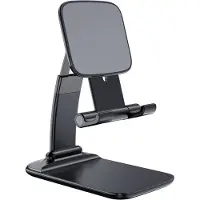 Essager Verstelbare en Inklapbare Bureauhouder voor Telefoon en Tablet - Zwart