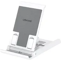 Usams Verstelbare Bureauhouder voor Smartphone en Tablet - Wit