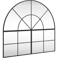 vidaXL Wandspiegel boog 100x90 cm ijzer zwart