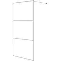 vidaXL Inloopdouchewand 100x195 cm transparant ESG-glas wit
