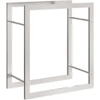 vidaXL Haardhoutrek 50x28x56 cm roestvrij staal