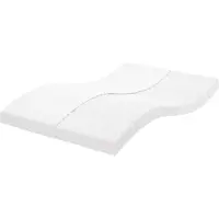 vidaXL Schuimmatras 7 zones hardheid 20 ILD 140x190 cm wit