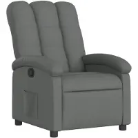 vidaXL Relaxfauteuil Donkergrijze Stof