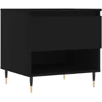 vidaXL Salontafel 50x46x50 cm bewerkt hout zwart