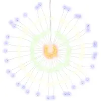 vidaXL Kerstverlichting vuurwerk 140 meerkleurige LED's 17 cm