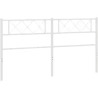 vidaXL Vervangend hoofdbord 200 cm metaal wit