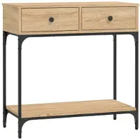 vidaXL Wandtafel 75x34,5x75 cm bewerkt hout sonoma eikenkleurig