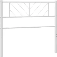 vidaXL Vervangend hoofdbord 90 cm metaal wit