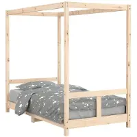 vidaXL Kinderbedframe 80x160 cm massief grenenhout