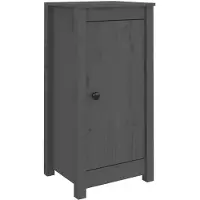 vidaXL Dressoirs 2 st 39x35x80 cm massief grenenhout grijs