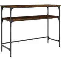 vidaXL Wandtafel 100x35,5x75 cm bewerkt hout gerookt eikenkleurig