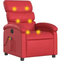 vidaXL Massagestoel verstelbaar kunstleer rood