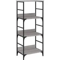 vidaXL Boekenrek 50x33x117,5 cm bewerkt hout grijs sonoma eikenkleurig