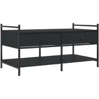 vidaXL Salontafel 99x50x50 cm bewerkt hout zwart
