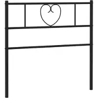 vidaXL Vervangend hoofdbord 90 cm metaal zwart