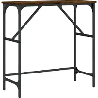 vidaXL Wandtafel 75x32x75 cm bewerkt hout gerookt eikenkleurig