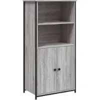 vidaXL Hoge kast 62x36x121,5 cm bewerkt hout grijs sonoma
