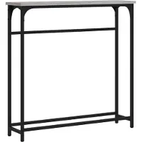 vidaXL Wandtafel 75x19,5x75 cm bewerkt hout grijs sonoma eikenkleurig
