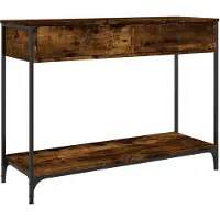 vidaXL Wandtafel 100x34,5x75 cm bewerkt hout gerookt eikenkleurig