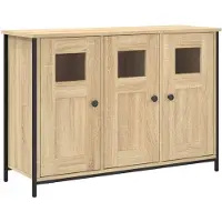vidaXL Dressoir 100x35x70 cm bewerkt hout sonoma eikenkleurig