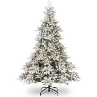 National Tree Company Andorra Flocked kunstkerstboom met LED verlichting 213 cm