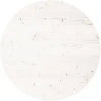 vidaXL Tafelblad rond Ø80x3 cm massief grenenhout wit