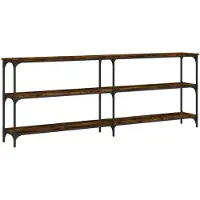 vidaXL Wandtafel 200x29x75 cm bewerkt hout gerookt eikenkleurig