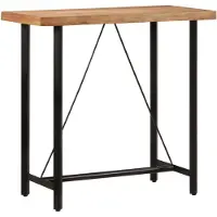 vidaXL Bartafel 110x55x107 cm massief acaciahout en ijzer