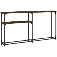 vidaXL Wandtafel 145x22,5x75 cm bewerkt hout gerookt eikenkleurig