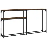 vidaXL Wandtafel 145x22,5x75 cm bewerkt hout bruin eikenkleur